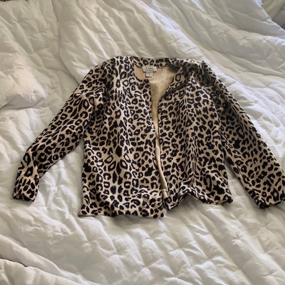 Cathy Daniels cheetah print lightweight jacket
